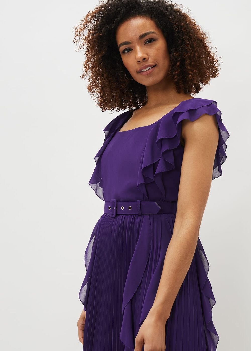 Bailey Pleated Dress Violet