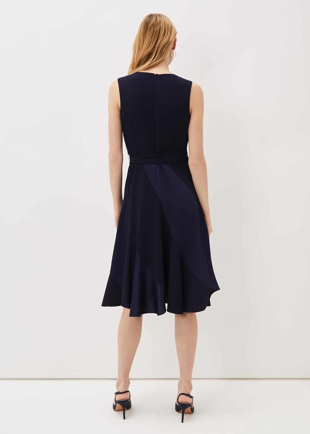 Philis Panelled Dress Navy