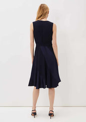 Philis Panelled Dress Navy