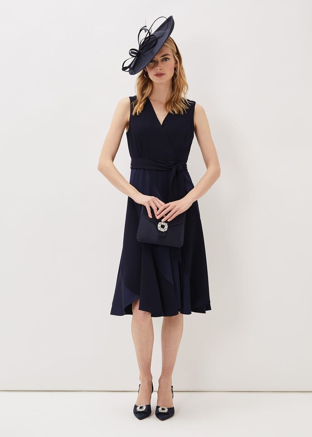 Philis Panelled Dress Navy