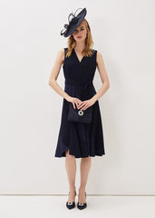 Philis Panelled Dress Navy