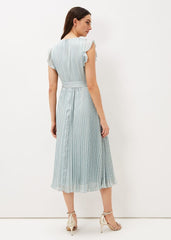 Carmella Pleated Dress Pale Sage