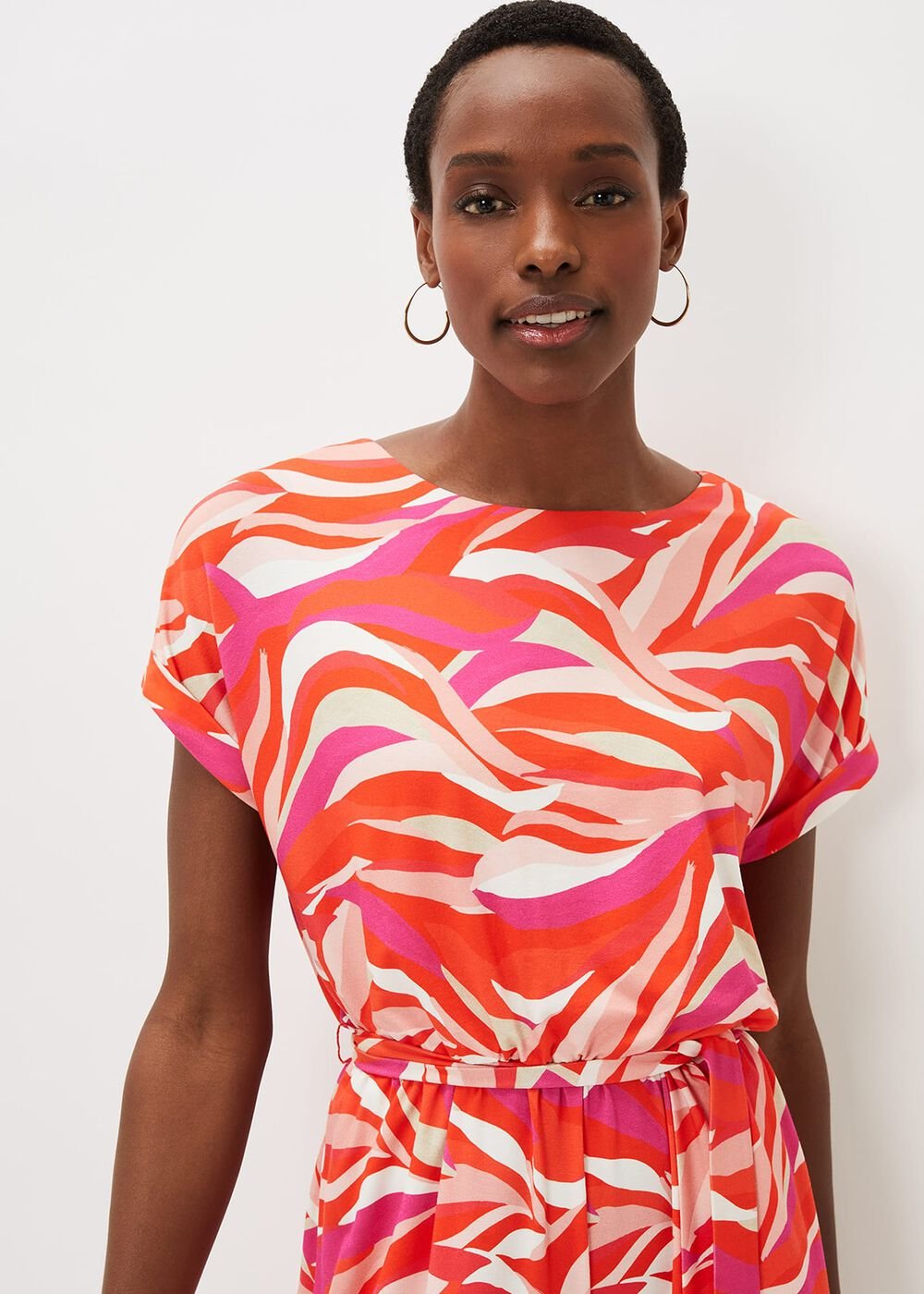 Meryl Jersey Wave Print Playsuit Multi-Coloured