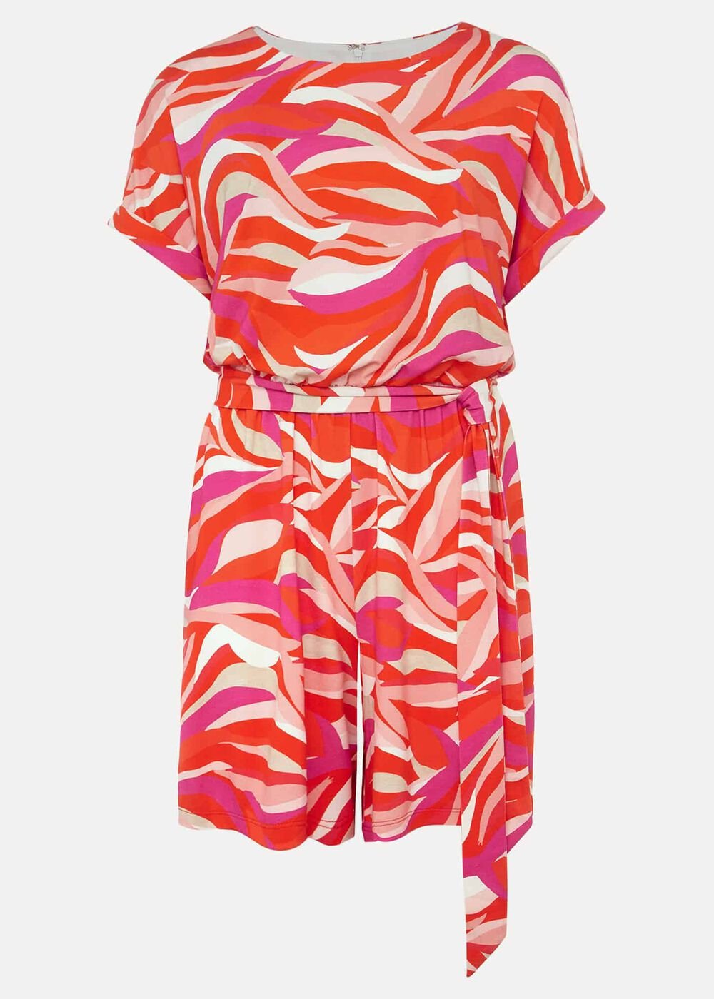 Meryl Jersey Wave Print Playsuit Multi-Coloured