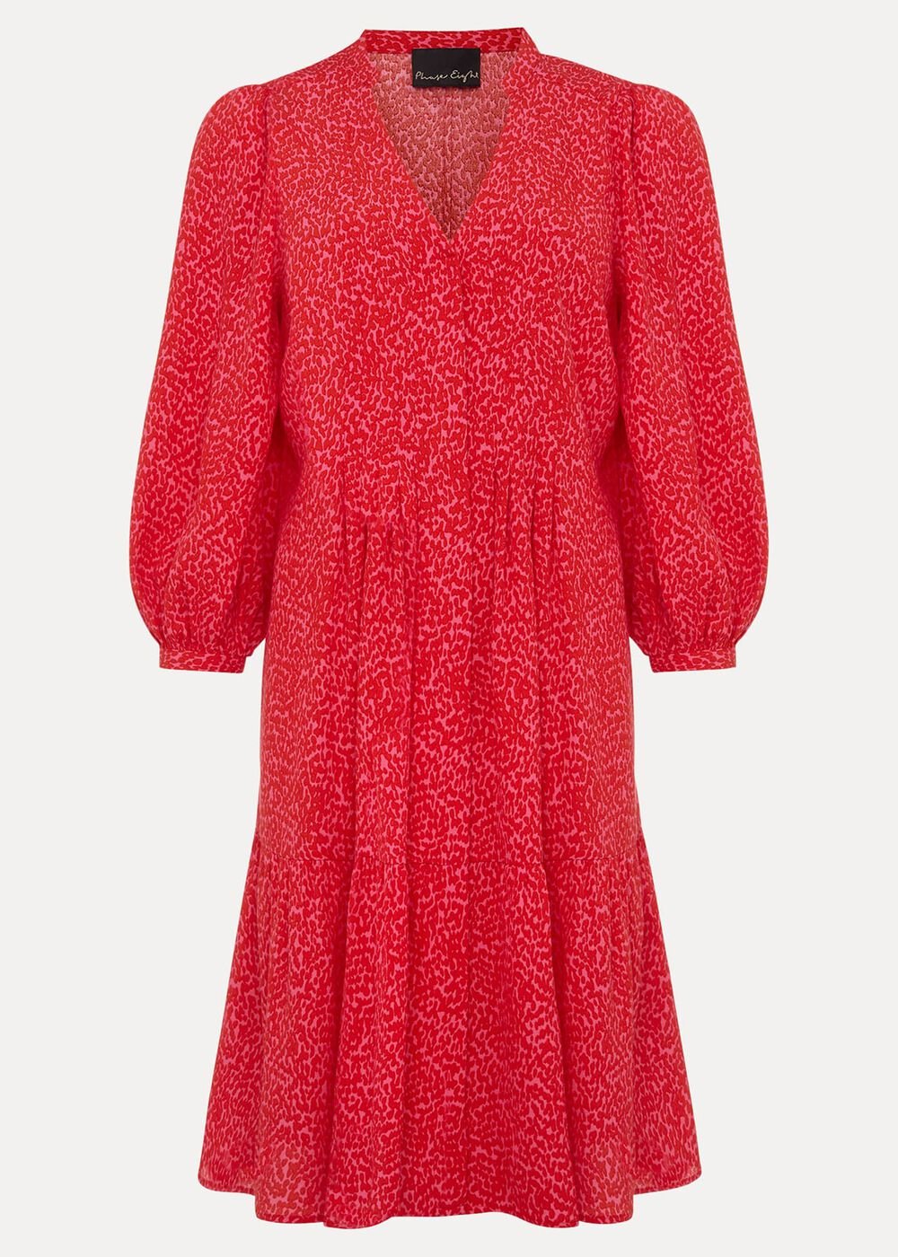 Penele Print Swing Dress Pink/Red