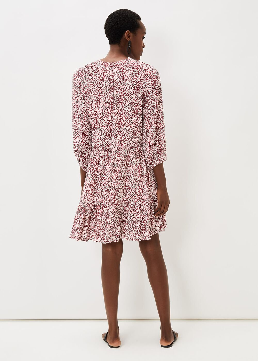 Lara Print Swing Dress Rust/Ivory
