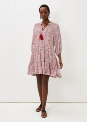 Lara Print Swing Dress Rust/Ivory