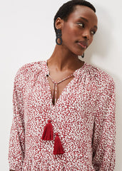 Lara Print Swing Dress Rust/Ivory