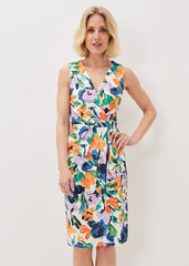 Essie Floral Midi Dress Multi-Coloured