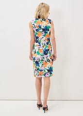 Essie Floral Midi Dress Multi-Coloured