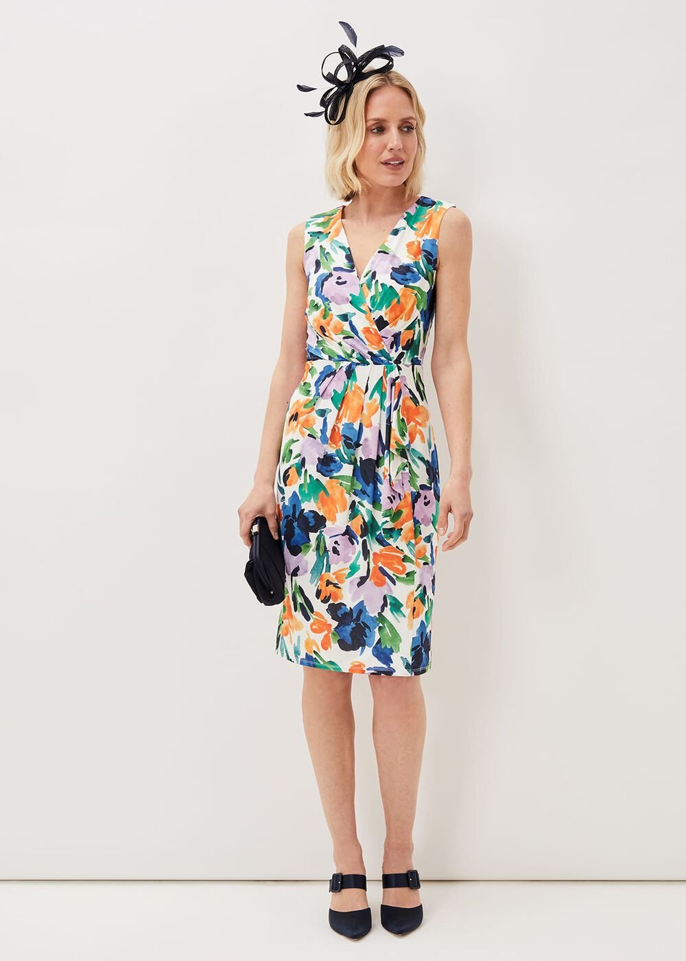 Essie Floral Midi Dress Multi-Coloured