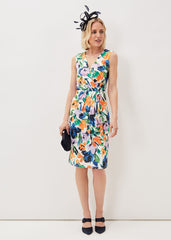 Essie Floral Midi Dress Multi-Coloured