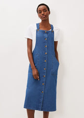 Irena Denim Pinafore Dress Denim