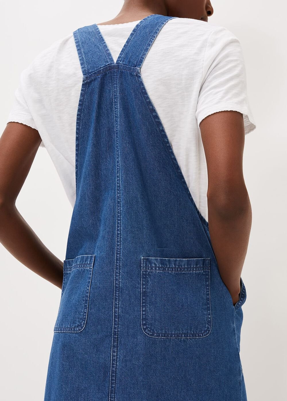 Irena Denim Pinafore Dress Denim