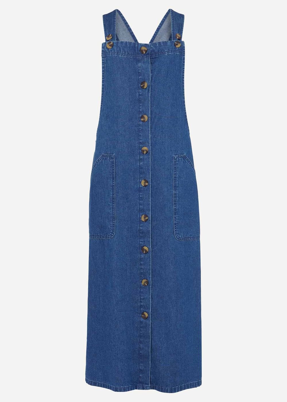 Irena Denim Pinafore Dress Denim