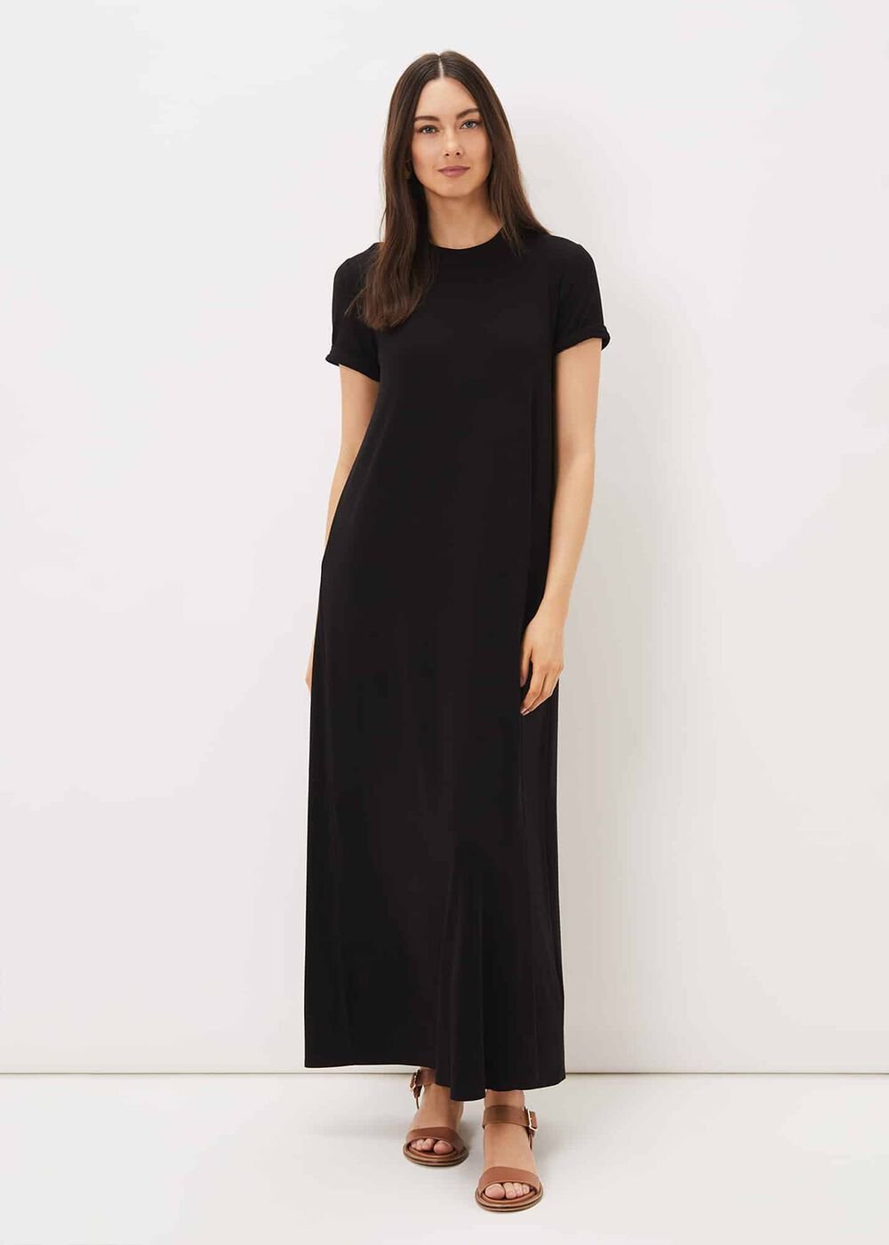 Roxana T-Shirt Maxi Dress Black