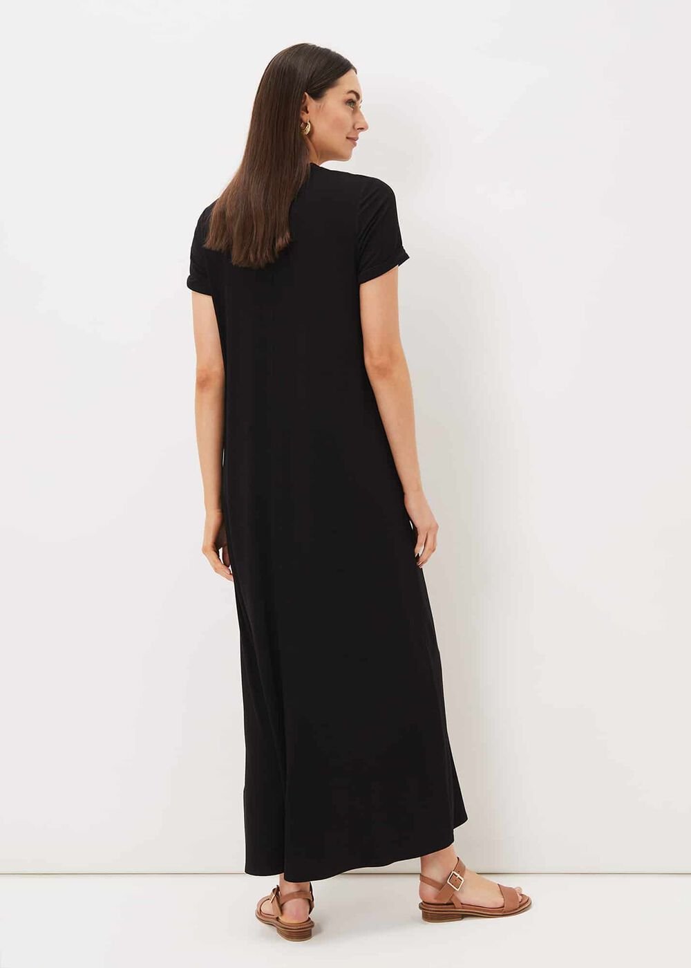 Roxana T-Shirt Maxi Dress Black