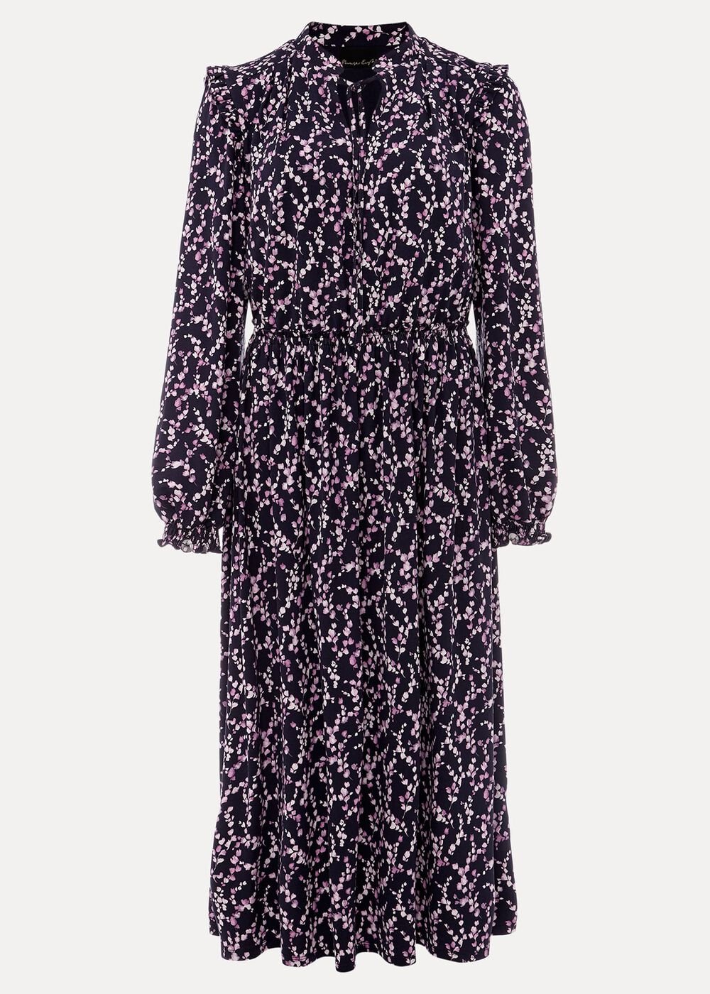 Shay Floral Midi Dress Purple/Pink