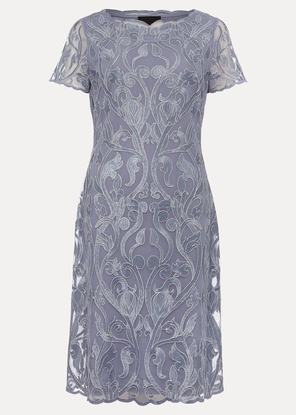Bea Embroidered Dress Arctic Blue