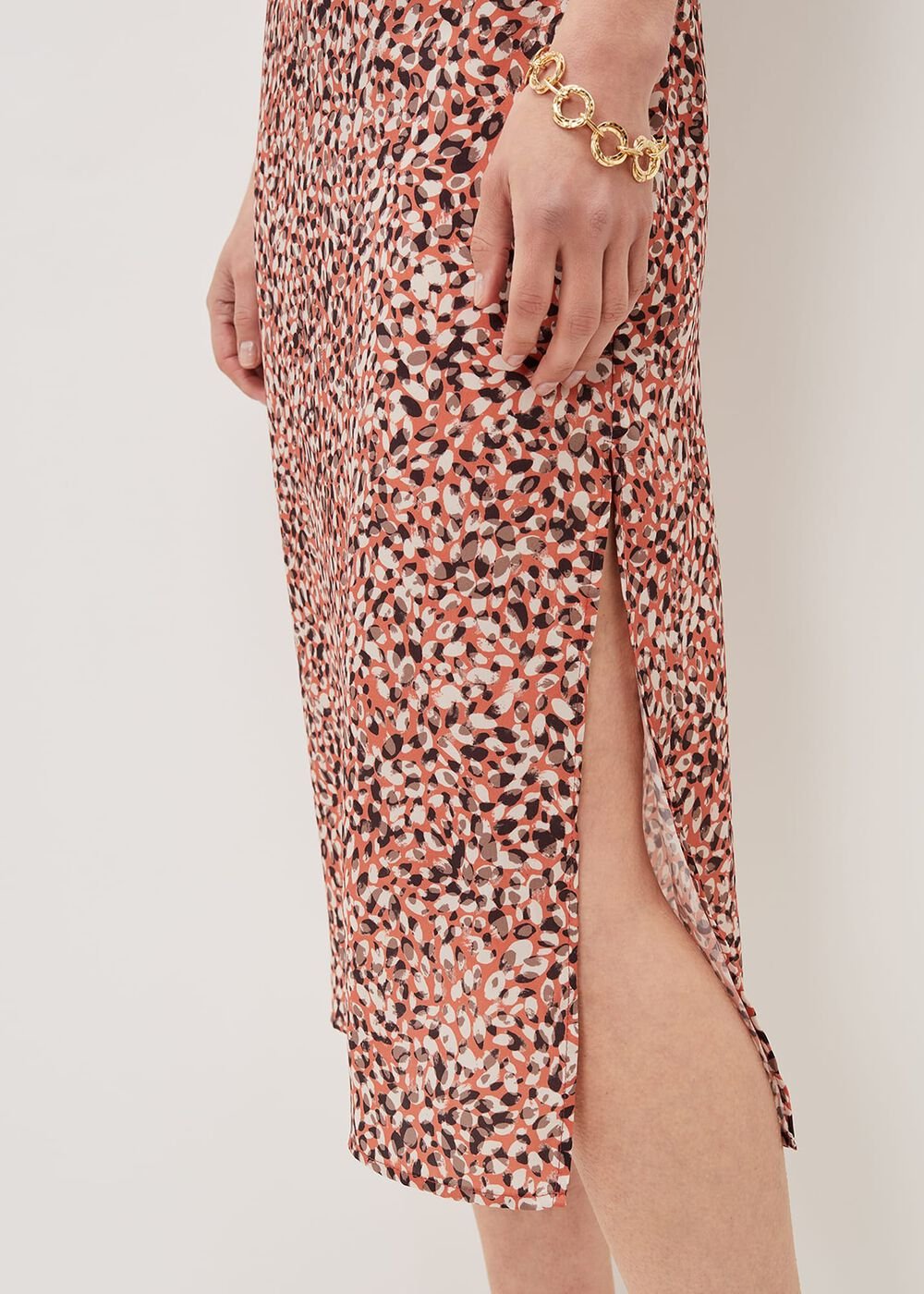 Ellerie Printed Slip Dress Natural