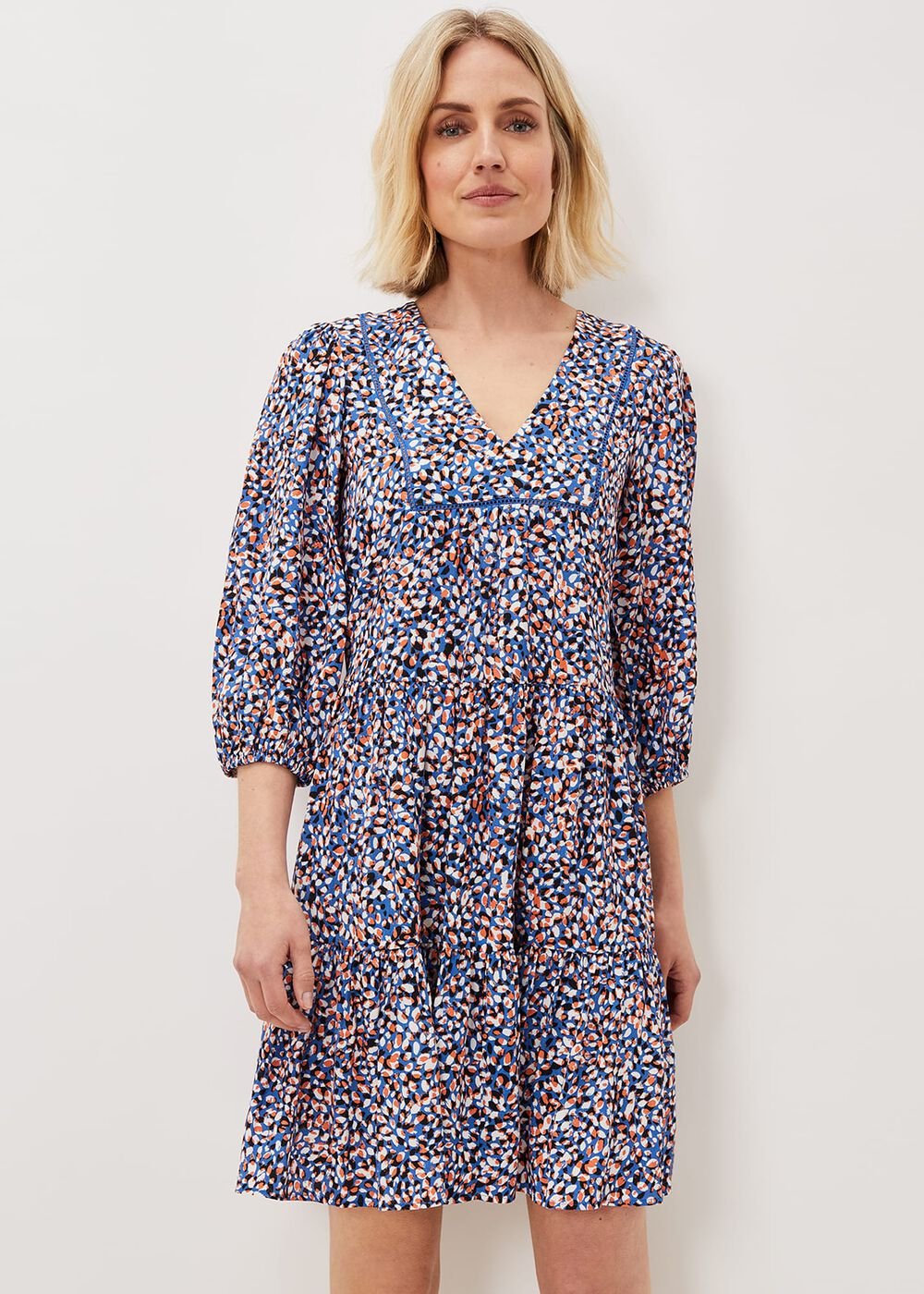 Penele Dotty Print Short Dress Multi-Coloured