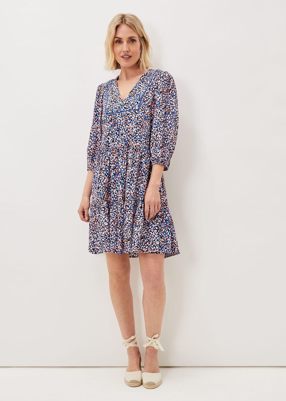 Penele Dotty Print Short Dress Multi-Coloured