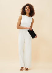 Gracie Wide Leg Jumpsuit Ivory