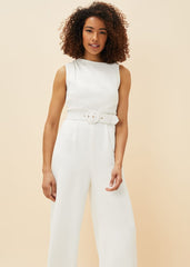 Gracie Wide Leg Jumpsuit Ivory