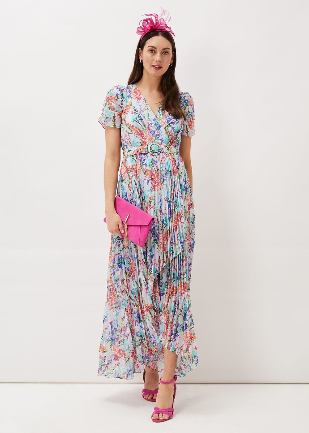 Cleo Floral Midaxi Dress Cherry/Multi
