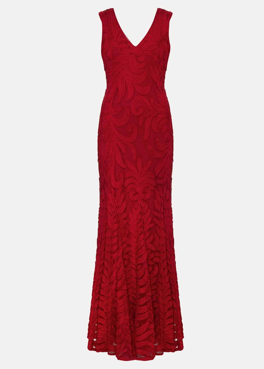 Marigold Tapework Maxi Dress Scarlet