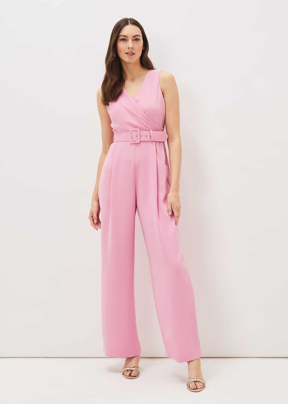 Lissia Pink Wide Leg Jumpsuit Candy Pink