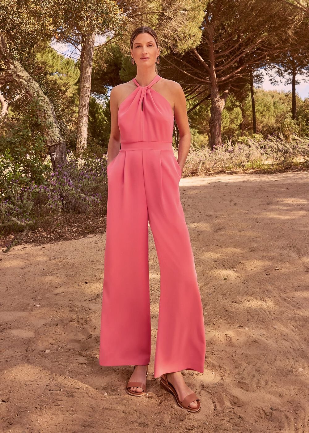 Mellany Wide Leg Jumpsuit Watermelon