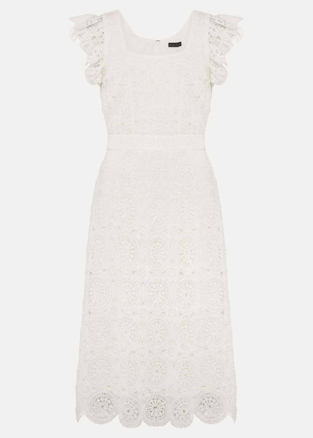 Tamari Crochet Knit Dress Ivory