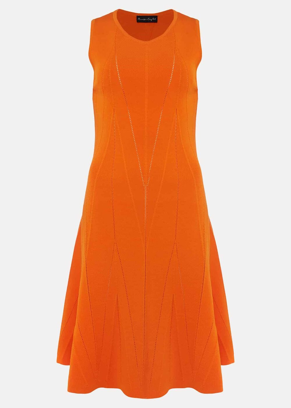Jaya Stitch Detail Dress Orange