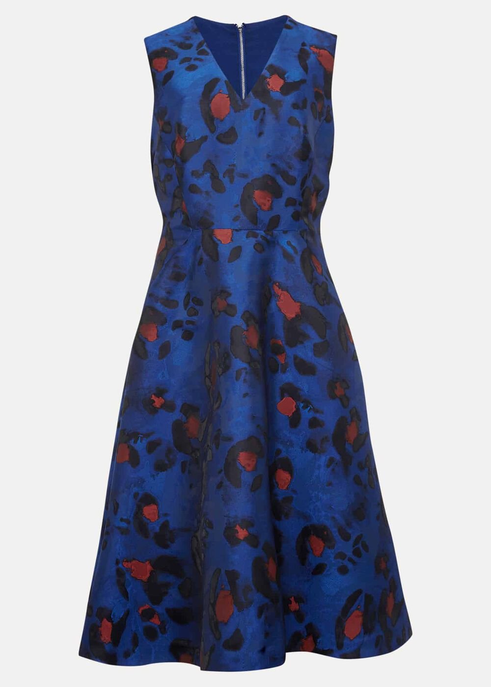 Clarisse Print Jacquard Dress Cobalt/Multi