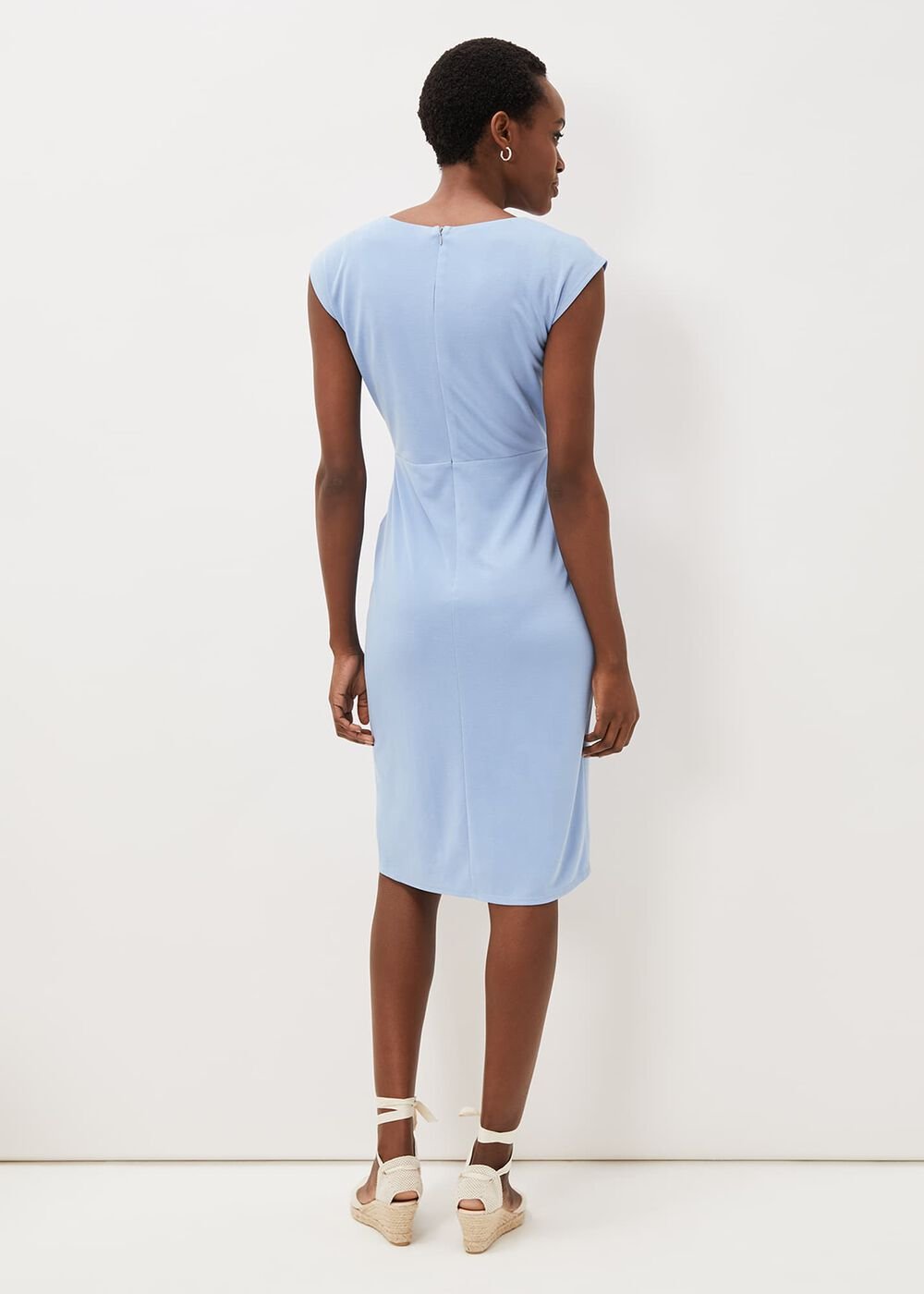 Adeliade Tie Front Dress Pale Blue