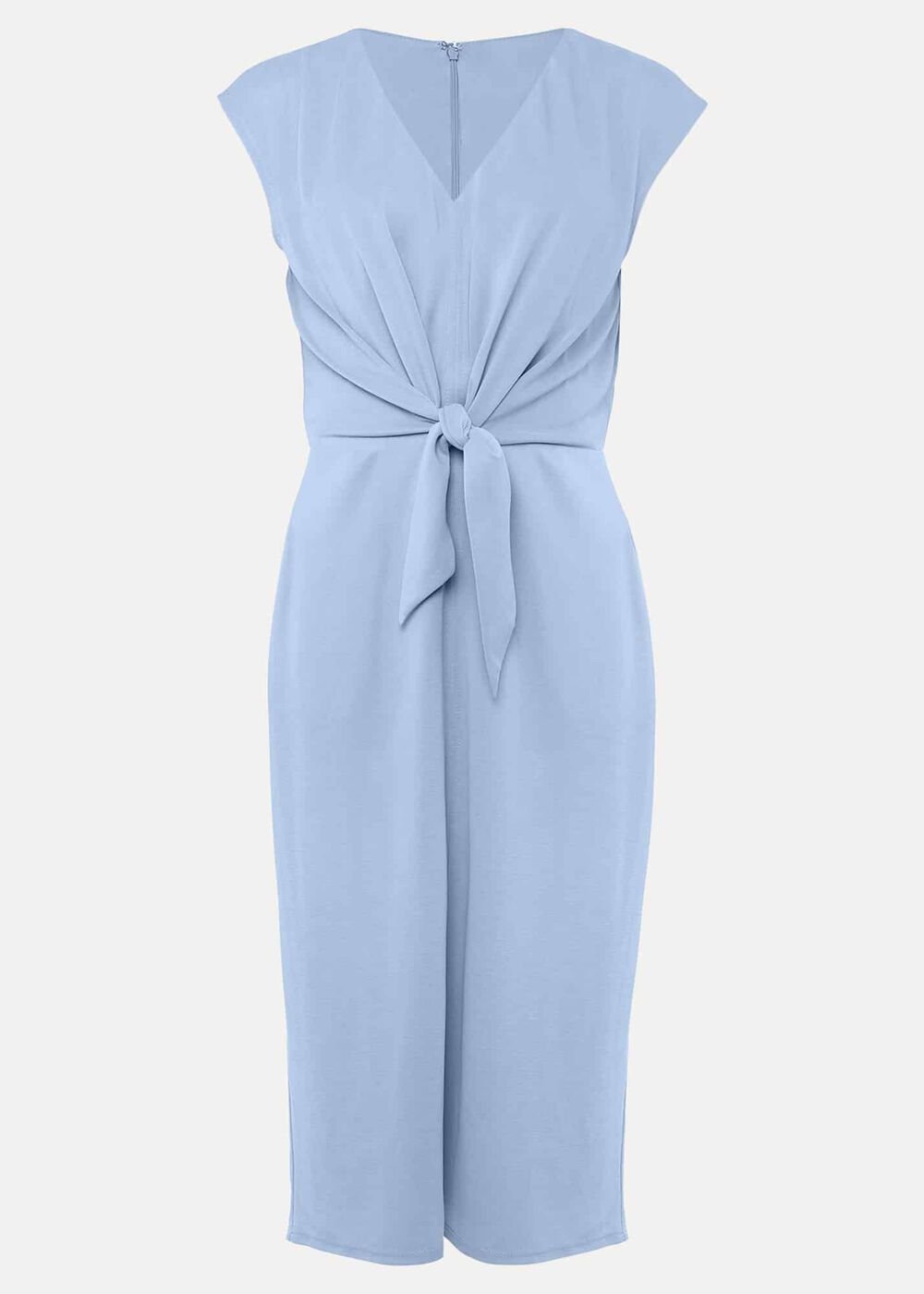 Adeliade Tie Front Dress Pale Blue