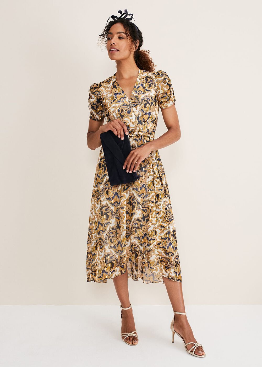 Floriana Shimmer Dress Gold/Multi
