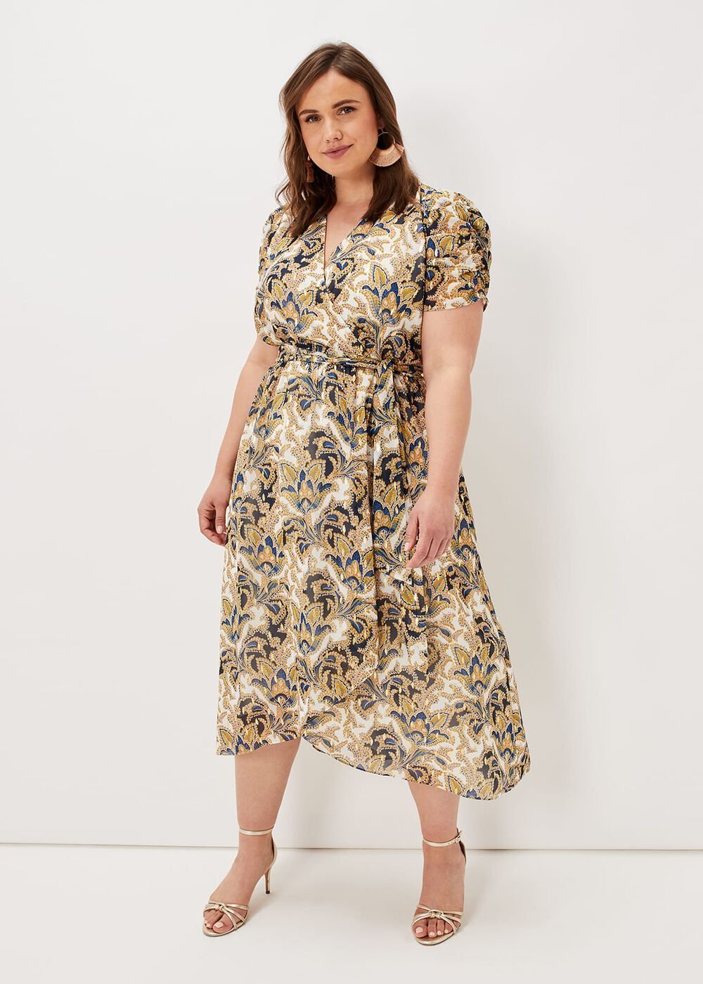 Floriana Shimmer Dress Gold/Multi