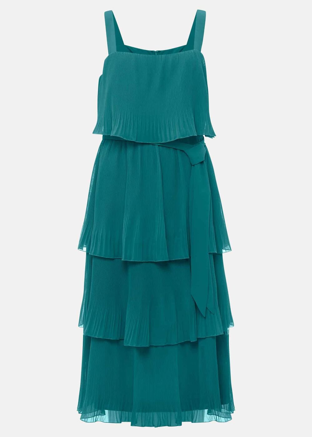 Arria Tiered Midi Dress Malachite