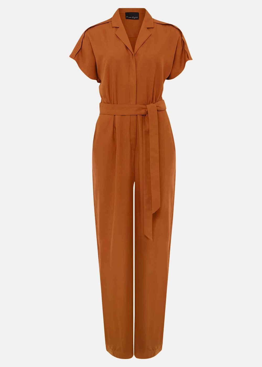 Cora Belted Jumpsuit Burnt Orange
