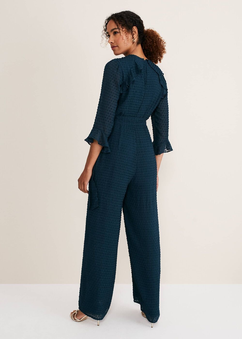 Hattie Wrap Wide Leg Jumpsuit Ocean