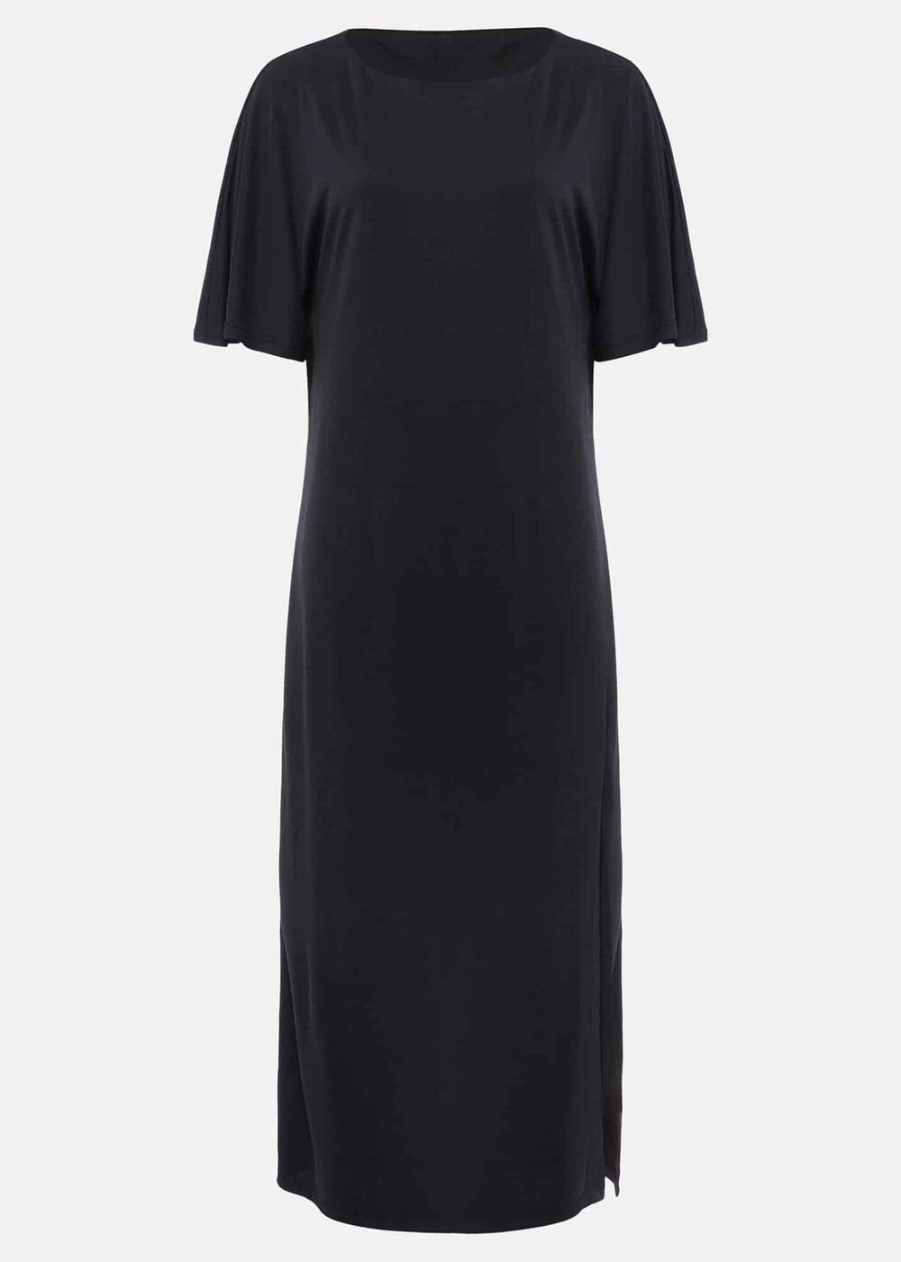 Haden Side Split Midi Dess Charcoal