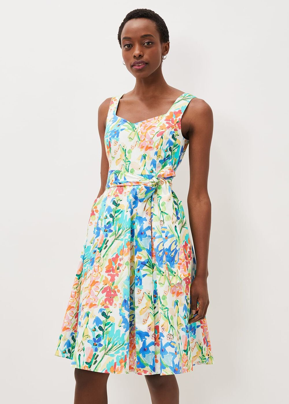 Blair Cotton Floral Dress Multi-Coloured