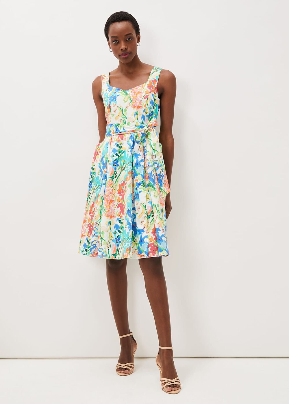 Blair Cotton Floral Dress Multi-Coloured