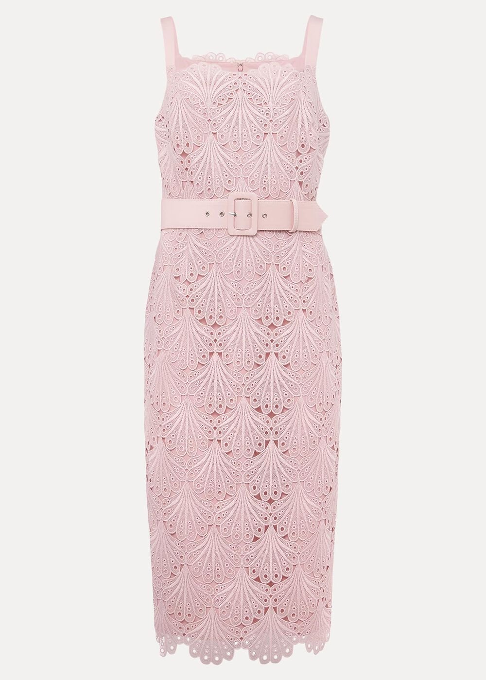 Carrie Midi Lace Dress Clay