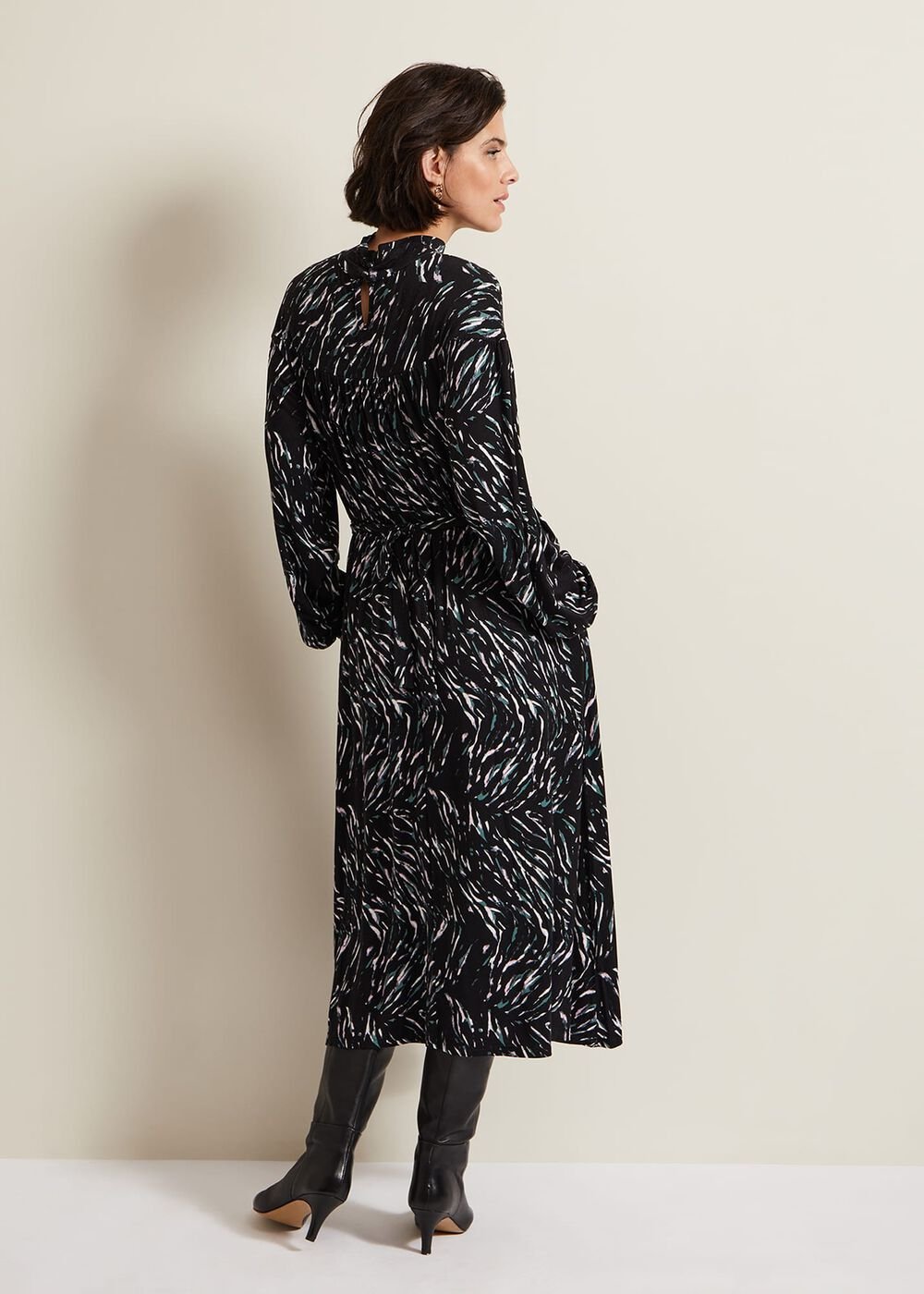 Anamaria Midi Dress Charcoal Multi