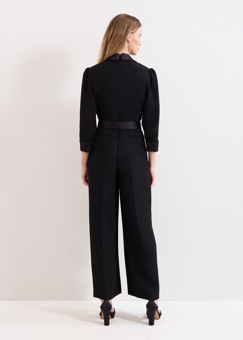 Kylie Tux Jumpsuit Black
