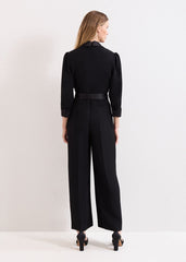 Kylie Tux Jumpsuit Black