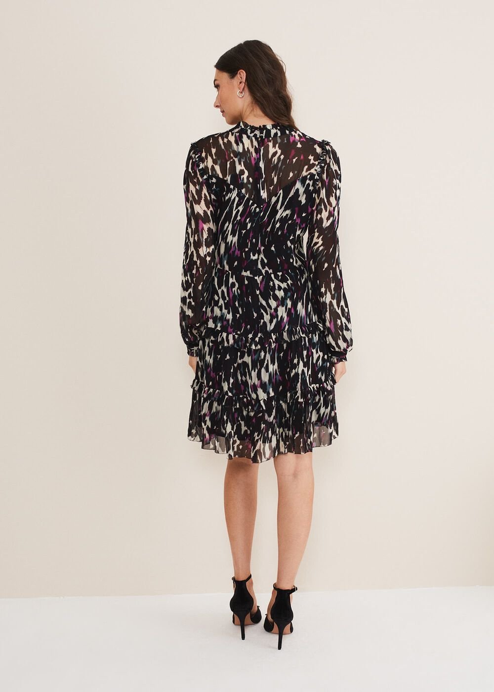 Millicent Print Tiered Dress Multi-Coloured